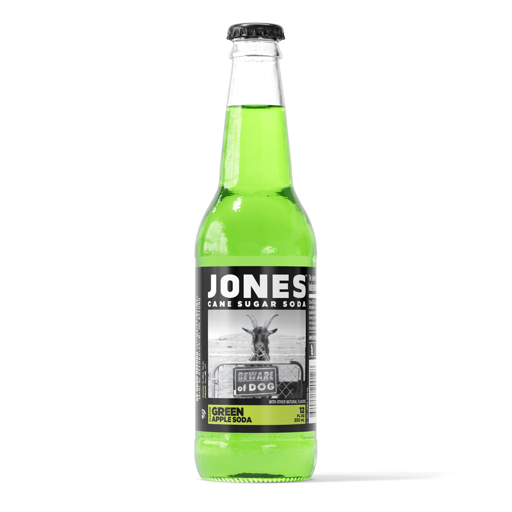 JonesN Green Apple Cane Sugar Soda