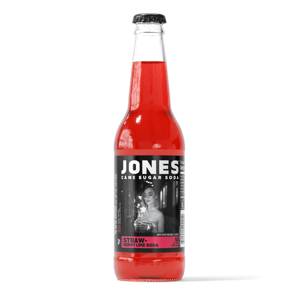 JonesN Strawberry Lime Cane Sugar Soda